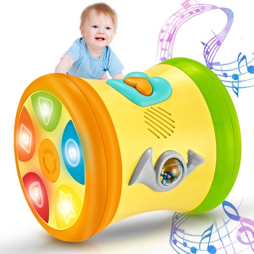 Toys for 1+ Year Old Girl Boy Gift- Colorful Baby Drum Musical Toy for Kids, Educational Learning Toys for Toddlers 1-3 Rhythm & Sound First Birthday Gift for 1+Year Old Baby