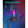 COCONISE Gaming Microphone, USB PC Mic for Podcasts Videos, Streaming, Condenser Mic with Quick Mute, Tripod Stand, Pop Filter, RGB Indicator, Shock Mount, Rotate gain button, Compatible with PS4/5/PC