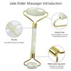 BAIMEI Jade Roller & Gua Sha Set Face Roller and Gua Sha Facial Tools for Skin Care Routine and Puffiness, Self Care Gift for Men Women - Light Green