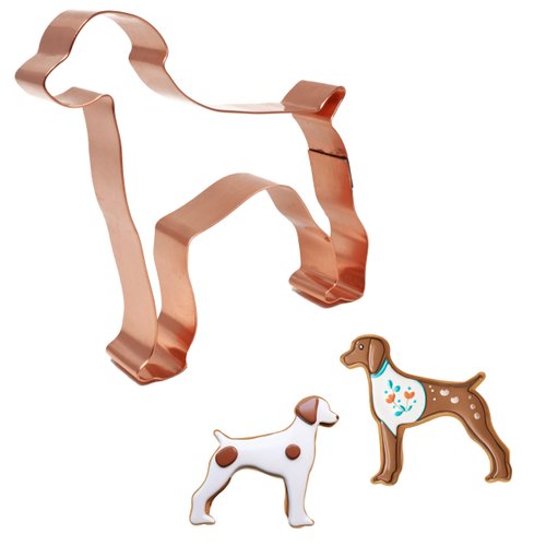 German Shorthaired Pointer Dog Breed Cookie Cutter 4 X 4 inches - Handcrafted Copper Cookie Cutter by The Fussy Pup