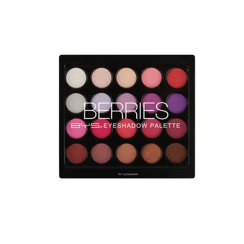 BYS Berries Eyeshadow Palette, 20 Color Collection Kit - Matte & Metallic Shades, Silky Smooth Finish - Travel-ready