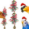 Bonka Bird Toys 1542 Duo Christmas Tree Festive Vine Chew Shred Parrot Cage Toy, Conure, Parakeet, Caique, and Similar Breed Sizes