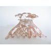 Generic Pink white clear marbled hair claw clip medium fine hair