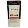 PHYTO Phytocolor Permanent Hair Color, 5 Light Brown, with Botanical Pigments, 100% Grey Hair Coverage, Ammonia-free, PPD-free, Resorcin-free, 0.42 oz.