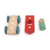 3 Piece Tegu Magnetic Racer Building Block Set, Poppy