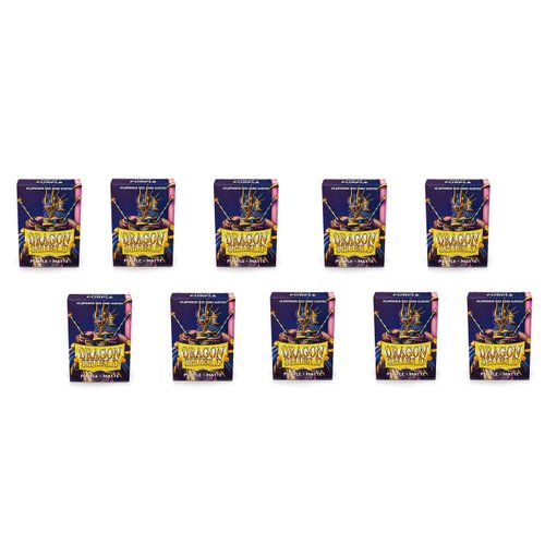 10 Packs Dragon Shield Matte Mini Japanese Purple 60 ct Card Sleeves Display Case