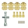HOPLEX Brass 7mm RC Wheel Hex Hub Spacer with 9.5mm Offset Extension 4Pcs Hex Drive Adapter for AXIAL SCX24 Upgrades Accessories 1/24 RC Crawler Car¡­