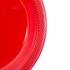 JAM PAPER Round Plastic Party Plates - Medium - 9 inch - Red - 20/Pack