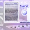 Natural Lash Clusters Wispy Cluster Eyelash Extensions 168pcs Individual Lashes 8-16mm C Curl DIY Lash Extension Natural Look Soft Thin Band Cluster Lashes by ALICE