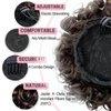 MINGATEC Curly Hair Bun, Messy Bun Hair Piece, Hair Buns Hair Piece, Messy Bun Hair Scrunchie, Elastic Drawstring Loose Wave Curly, Curly Bun Extensions for Women Girls (Dark Chocolate Brown)