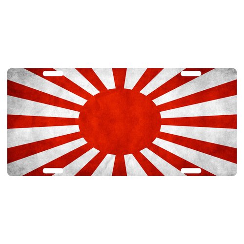 JAPAN Custom License Plate Japanese Empire Emblem Dirty Version