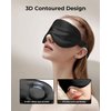 SGMSILK Mulberry Silk Sleep Mask, 3D Contoured Cup Eye Mask for Sleeping, Super Soft Breathable Silk Eye Covers for Sleeping, Blackout Eye Mask for Sleeping, Travel Silk Eye Mask Black