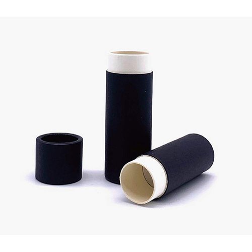 0.3oz Paperboard Lip Balm Tubes,15 Pack Kraft Paper Lipstick Tubes Lip Gloss Containers Cardboard Solid Perfume Tubes (black)