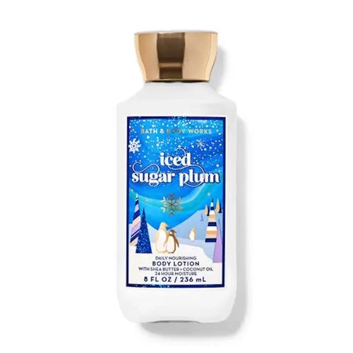 Bath and Body Works Iced Sugar Plum Super Smooth Body Lotion Sets Gift For Women 8 Oz (Iced Sugar Plum)