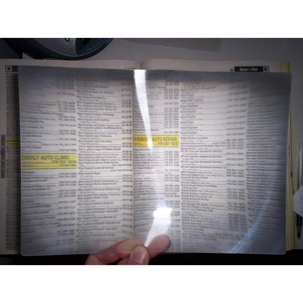3x Full Page Book Reading Magnifying Lens Sheet Fresnel Magnifier Read Books Newspapers and Maps Non Glass Unbreakable Optical PVC Plastic by Buengna