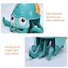 Cartoon Bath Toys Octopus Clockwork Mini Cute Swim Learning to Walk Baby Bathtub Toys Infant Water Land Classic Toy for Children (Octopus Red)