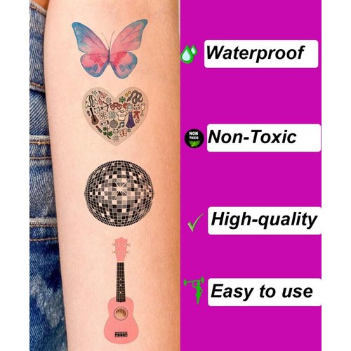 Era's Party Temporary tattoos.- 49 Styles, Birthday Girl Party Accessory, Bachelorette decorations, Concert Gift for fans