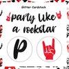 Rock and Roll Party Decorations, Party Like A Rockstar Banner for Born to Rock Music Rock N Roll Birthday Party Supplies