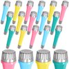 NEXXXI 16 Pack Plastic Toy Microphones, Colorful Fake Microphone for Goody Bag Fillers and Birthday Party Favors, 4 Colors