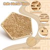 Labyrinth Board Game with Two Metal Balls,Wooden Marble Maze Games,Marbles-Balancing & Strategy Game, Brain Teasers Puzzle Toy Gifts for Kids Teens Adults