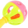 POPETPOP Bird Parrot Toys,2PCs Plastic Ring Hammer Rattle - Parakeets Toys, Conures, Cockatiels, Love Birds, Green Cheek, Small and Medium Birds Foraging Foot Toy (Mixed Style)