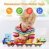 QODOFLR Wooden Animal Toy Train Set,Toddlers Toys for 1-3,Montessori Toys for Toddlers，Magnetic Train Toys,Preschool Educational Learning Toy,Sensory Toys for Kids,Ideal Gifts Boys, Girls