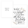 Floral Typography Sympathy Card Pack / 25 Condolences Card Set / 5 Script Designs / 5" x 7" Thinking Of You Greeting Cards/Made In The USA