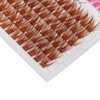 Hannahool Colorful Cluster Lashes Extensions Mixed Brown/Rose red Color Individual False Eyelashes 144 Clusters Wide Stem Volume Color Eyelashes Beauty Tools (12mm)
