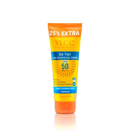 VLCC De Tan SPF 50 Sunscreen Gel Creme with PA+++ | 3.53 Oz/100 gm