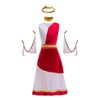 Dressy Daisy Roman Greek Goddess Halloween Costume Dress Up Toga God Outfit Set with Laurel Headband for Little Girls Size 5-6