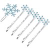 Lurrose 6pcs Snowflake Hair Clip Blue Rhinestone Decorative Metal Bobby Hair Pins