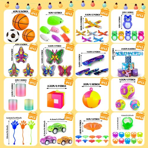 HAVAGDTM 63 PCS Party Favors Goodie Bag Stuffers Classroom Prizes for Boys and Girls Birthday Party Supplies