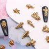 WOKOTO 90PCS Gold Embossed Angel Nail Charms for Acrylic Nails Resin Charms 3D Angel Baby Nail Art Charms Retro Baroque Cupid Designs Nail Art Accessories Jewelry Decorations for Women Nail Supplies