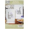 Tobin Stamped Kitchen Towels for Embroidery, Kittens 17 x30