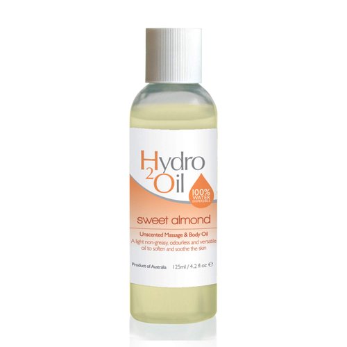 Hydro 2 Oil Sweet Almond Massage Oil 4.2 fl oz - Water Dispersible Formula with Sweet Almond Oil for Nourishing Relaxation