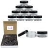 50 New Empty 5 Grams Acrylic Clear Round Jars - BPA Free Containers for Cosmetic, Lotion, Cream, Makeup, Bead, Eye shadow, Rhinestone, Samples, Pot, Small Accessories 5g/5ml (BLACK LID)