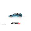 True Scale Miniatures Model Car Compatible with Honda Civic (EF) Kaido Works V1 Tahitian Green Limited Edition 1/64 Diecast Model Car Kaido House KHMG126