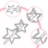 Mabor 2Pcs Star Clips Silver Hollow Star Hair Clips Y2k Rhinestone Hair Pins Glitter Elegant Rhinestone Hair Barrettes for Women Lady Girls Hair Styling Accessories