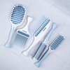 Cricket Friction Free 1.5” Thermal Hair Brush Seamless Ceramic Barrel Professional Styling Hairbrush Anti-Static Tourmaline Ionic Bristle for Blow Drying Curling All Hair Types Light Blue