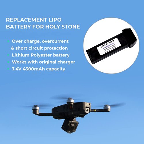 MaximalPower 4300mAh 7.4V Battery for Holy Stone HS720 & HS720E RC Quadcopter - Does NOT FIT HS720G (1 Pack)