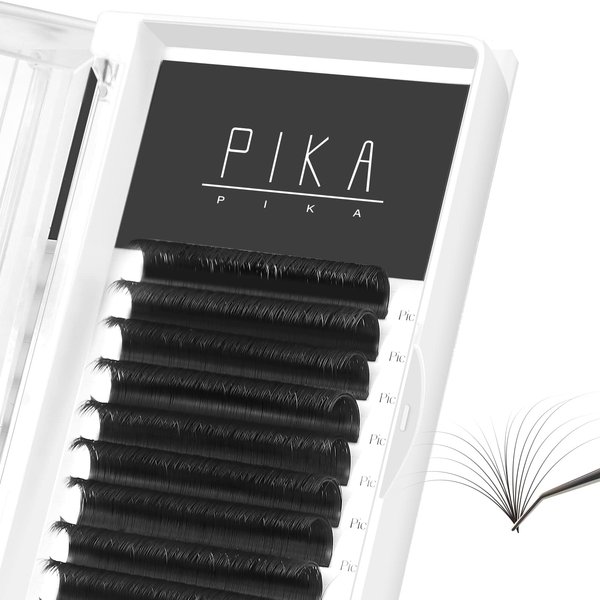 PIKAPIKA Lash Extension 0.03 0.05 0.07 C CC D Curl Easy Fan Volume Lash Extensions 8-16mm Mix 8-16mm 16-20mm Auto Blooming Lash Extension Self Fanning Lashes For Eyelash Extensions (15-20mm, CC-0.07)