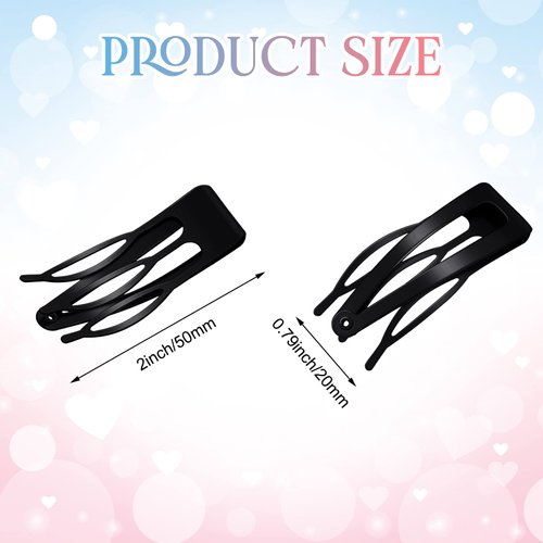 32 Pieces Snap Hair Clips for Women, 3 Prong Clips for Hair, Double Grip Hair Clips Metal Snap Clips, Hair Comb Clips Snap Hair Barrettes for Women Girls Hair Accessories (Rose Gold, Black)