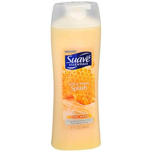 Suave Naturals Creamy Body Wash - Milk & Honey Splash - 12 Fl Oz (Pack of 2)