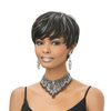 BOBCOO Pixie Cut Wig Short Wigs for Black Women Pixie Black Mixed With Grey Short cut Wigs Pixie Cut Wig for Black Women (Black Mixed With Grey)