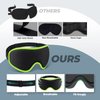 WAOAW Sleep Mask, Eye Mask for Sleep, Silk Eye Sleeping Masks for Both Women and Men, 3D Weighted Eye Cover Sleeping Mask, Blackout Blindfold of Eyemask (Neon Green)