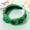mokkia St.Patrick’s Day Headband Accessories Outfits for Women Green IRISH Lucky Shamrock Headband Rhinestone Crystal Knotted Headband Irish Holiday Headwear Party Favors Gifts (Shamrock A)