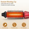 Hair Curling Iron Brush, Mini Curling Iron Ceramic Tourmaline Ionic Hot Curler Brush, Professional Anti-Scald Instant Heat Up Electric Wand for All Hair Types