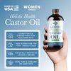 Genesis Castor Oil USDA Certified Organic, 100% Pure, Cold Pressed, Hexane Free. Stimulate Growth for Eyelashes, Eyebrows, Hair. Skin Moisturizer & Hair Treatment