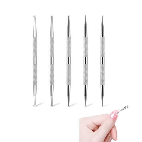5PCS Dotting Pen Tool Nail Art Tools 2 Way Dotting Pen Tool Nail Nail Art Tip Dot Paint Manicure kit Nail Art Tools Dotting Tools Dotting Tools for Nail Art