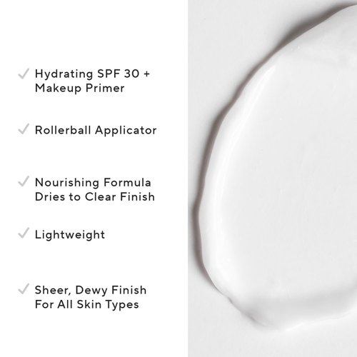 Mirabella Face Primer with SPF– Broad Spectrum SPF 30, Hydrating SPF Moisturizer Face Primer & Anti-Aging Formula with Hyaluronic Acid & Antioxidants - Face Roller Applicator, 1.35 fl. Oz